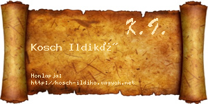 Kosch Ildikó névjegykártya