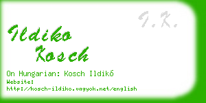 ildiko kosch business card